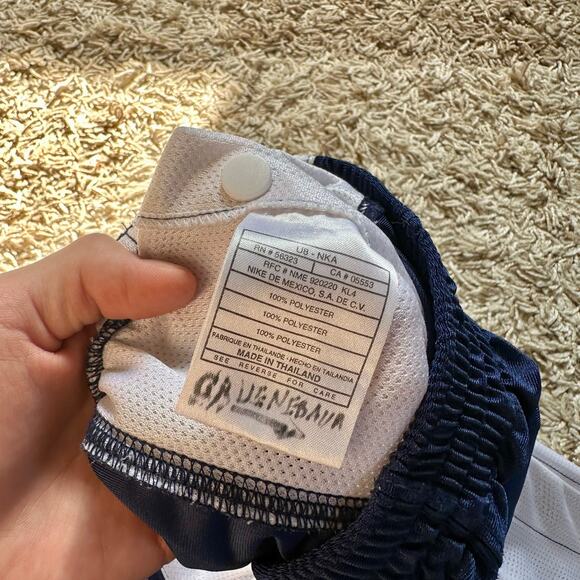 Vintage 90s Nike Navy Track Pants Snap Button Mens Size M - Picture 9 of 16